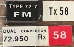 Futaba D/C Crystal Set FM 72.950 CH.58