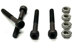 Socket Head Cap Screw Sets (with nuts) 4mm X 1 3/16” by Brodak