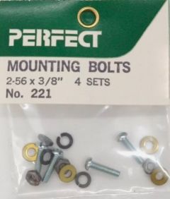 Perfect Mounting Bolts 3-48 x 1/2"