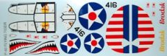 1/2A P40 Flying Tiger Decals
