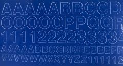 Graphics Letters and Numbers (1/4" & 1/2" Blue)